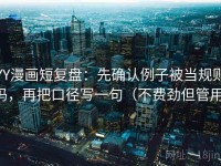 YY漫画短复盘：先确认例子被当规则吗，再把口径写一句（不费劲但管用）