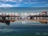 韩漫屋短复盘：先确认镜头选择性强吗，再把范围写成边界（像做旁白校对）