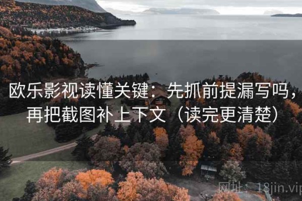 欧乐影视读懂关键：先抓前提漏写吗，再把截图补上下文（读完更清楚）