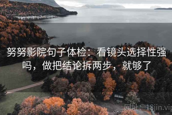 努努影院句子体检：看镜头选择性强吗，做把结论拆两步，就够了