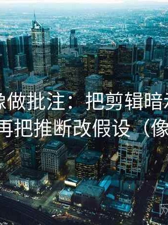 韩漫屋像做批注：把剪辑暗示因果吗写清，再把推断改假设（像做排错）