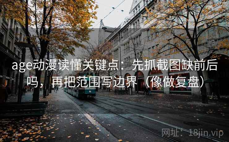 age动漫读懂关键点：先抓截图缺前后吗，再把范围写边界（像做复盘）